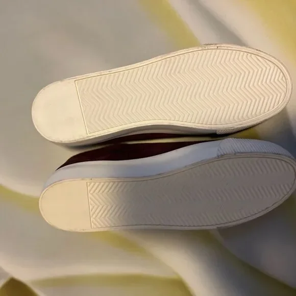 Ralph Lauren Women's Burgundy Isla Sheep Suede Slip-On Sneaker 🔥NEW🔥 - Picture 6 of 8